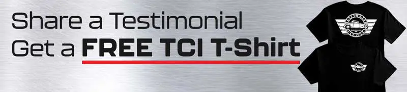 Share A Testimonial Get A Free TCI T-Shirt Banner